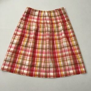 Talbots Plaid Cotton Skirt